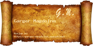 Garger Magdolna névjegykártya